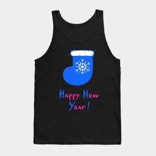 Felt Snowflake Christmas Stocking. Happy New Year! Tank Top